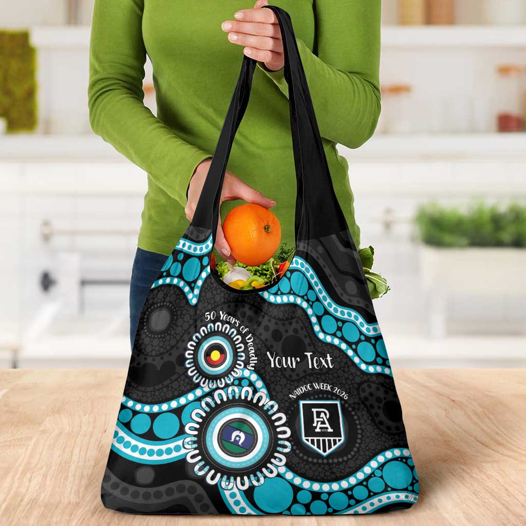 Port Adelaide NAIDOC 2026 Personalised Grocery Bag 50 Years of Deadly Aboriginal Art