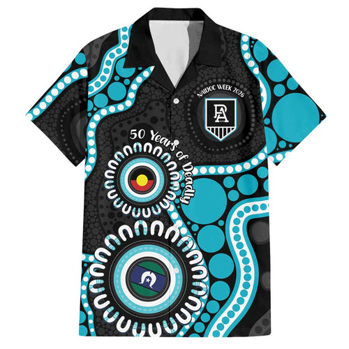 Port Adelaide NAIDOC 2026 Personalised Hawaiian Shirt 50 Years of Deadly Aboriginal Art
