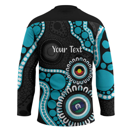 Port Adelaide NAIDOC 2026 Personalised Hockey Jersey 50 Years of Deadly Aboriginal Art
