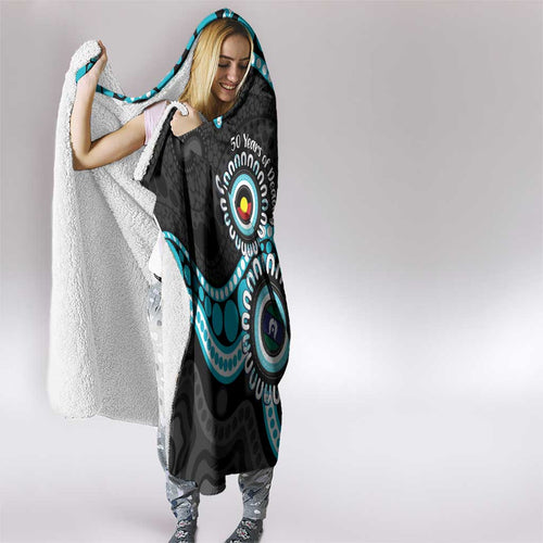 Port Adelaide NAIDOC 2026 Personalised Hooded Blanket 50 Years of Deadly Aboriginal Art