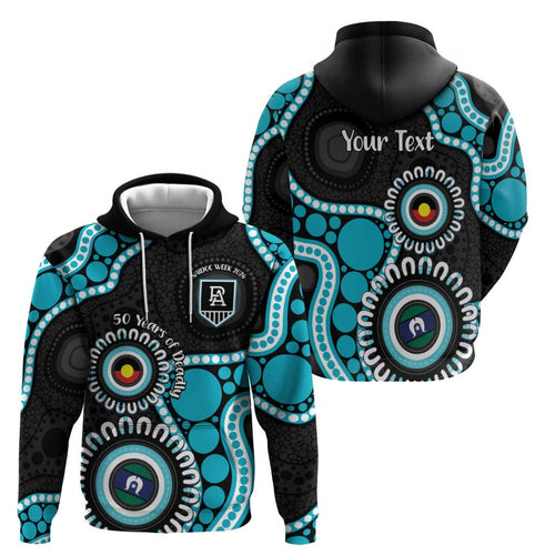Port Adelaide NAIDOC 2026 Personalised Hoodie 50 Years of Deadly Aboriginal Art