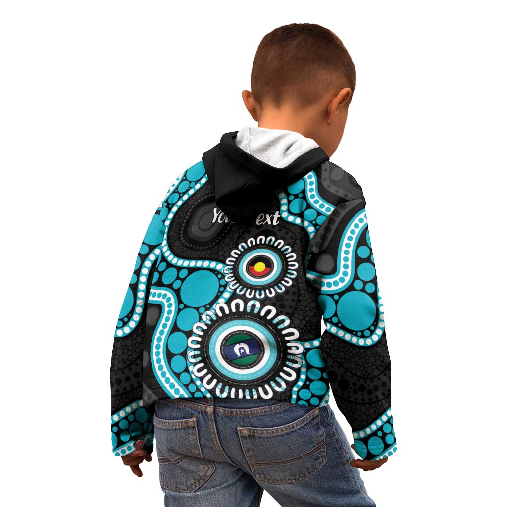 Port Adelaide NAIDOC 2026 Personalised Kid Hoodie 50 Years of Deadly Aboriginal Art