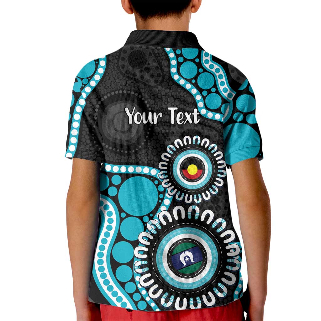 Port Adelaide NAIDOC 2026 Personalised Kid Polo Shirt 50 Years of Deadly Aboriginal Art