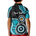 Port Adelaide NAIDOC 2026 Personalised Kid Polo Shirt 50 Years of Deadly Aboriginal Art