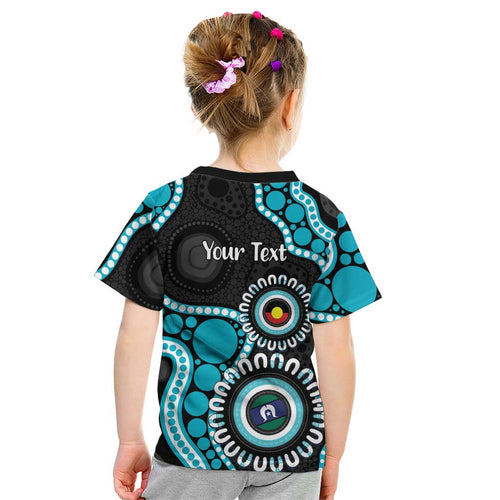 Port Adelaide NAIDOC 2026 Personalised Kid T Shirt 50 Years of Deadly Aboriginal Art