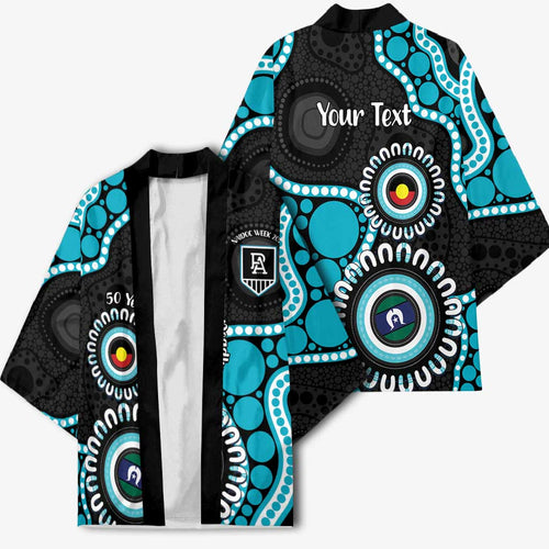Port Adelaide NAIDOC 2026 Personalised Kimono 50 Years of Deadly Aboriginal Art