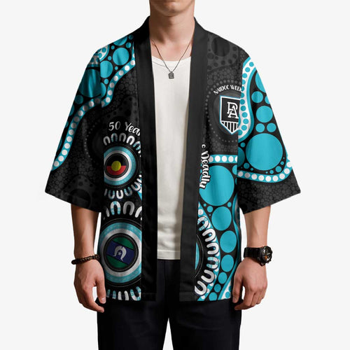 Port Adelaide NAIDOC 2026 Personalised Kimono 50 Years of Deadly Aboriginal Art
