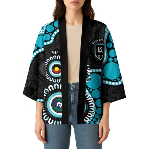 Port Adelaide NAIDOC 2026 Personalised Kimono 50 Years of Deadly Aboriginal Art