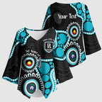 Port Adelaide NAIDOC 2026 Personalised Kimono Sleeve Blouse 50 Years of Deadly Aboriginal Art