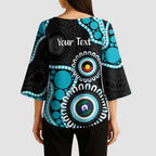 Port Adelaide NAIDOC 2026 Personalised Kimono Sleeve Blouse 50 Years of Deadly Aboriginal Art