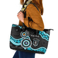 Port Adelaide NAIDOC 2026 Personalised Leather Tote Bag 50 Years of Deadly Aboriginal Art