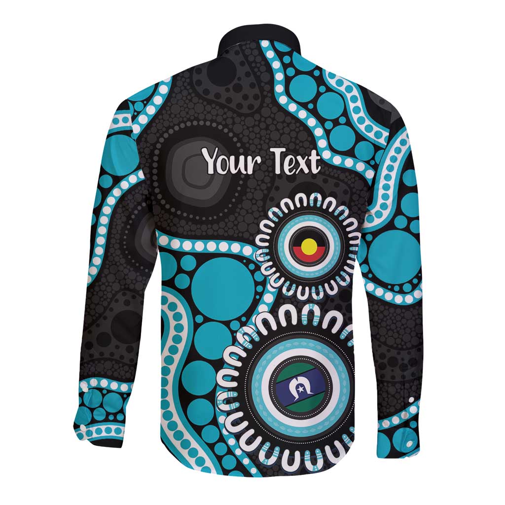 Port Adelaide NAIDOC 2026 Personalised Long Sleeve Button Shirt 50 Years of Deadly Aboriginal Art