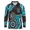 Port Adelaide NAIDOC 2026 Personalised Long Sleeve Polo Shirt 50 Years of Deadly Aboriginal Art