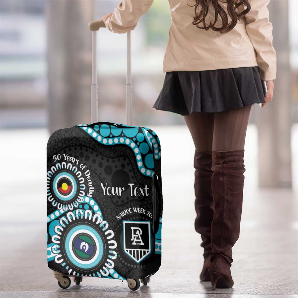 Port Adelaide NAIDOC 2026 Personalised Luggage Cover 50 Years of Deadly Aboriginal Art