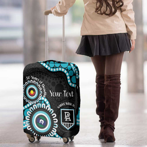 Port Adelaide NAIDOC 2026 Personalised Luggage Cover 50 Years of Deadly Aboriginal Art