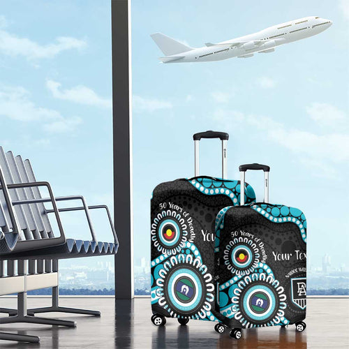 Port Adelaide NAIDOC 2026 Personalised Luggage Cover 50 Years of Deadly Aboriginal Art