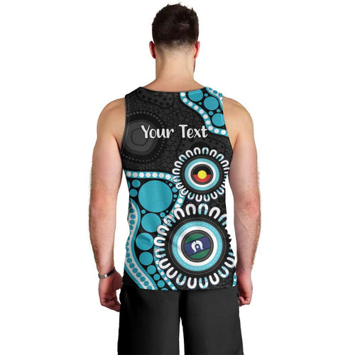 Port Adelaide NAIDOC 2026 Personalised Men Tank Top 50 Years of Deadly Aboriginal Art