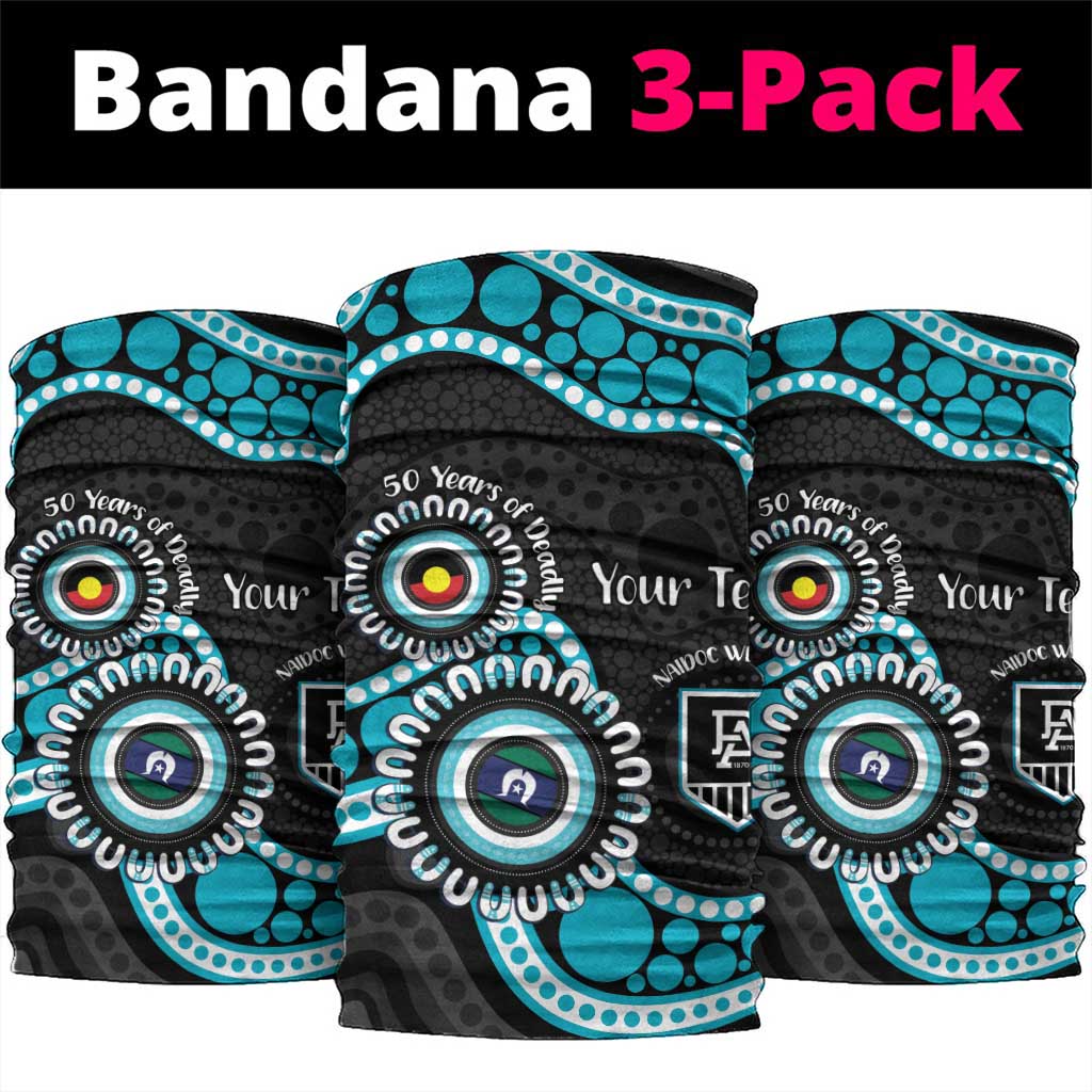 Port Adelaide NAIDOC 2026 Personalised Neck Gaiter 50 Years of Deadly Aboriginal Art