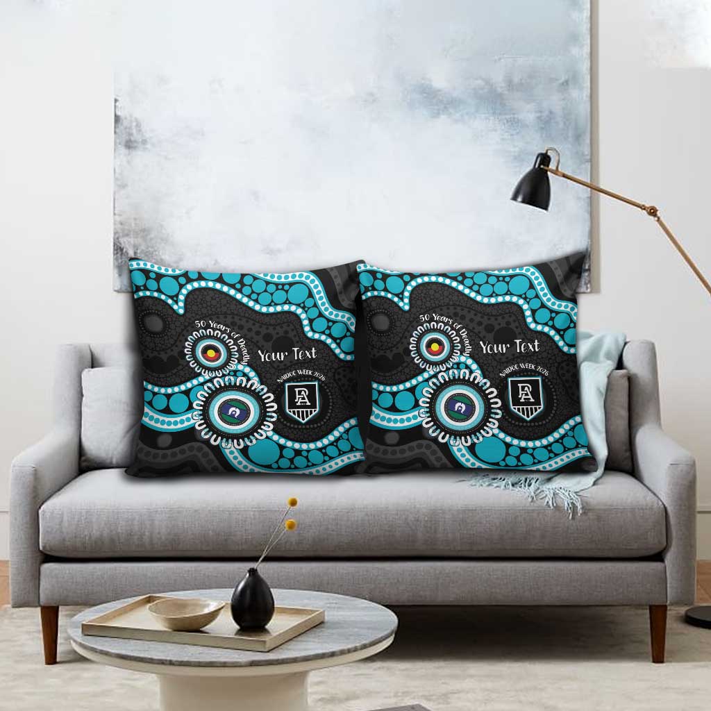Port Adelaide NAIDOC 2026 Personalised Pillow Cover 50 Years of Deadly Aboriginal Art