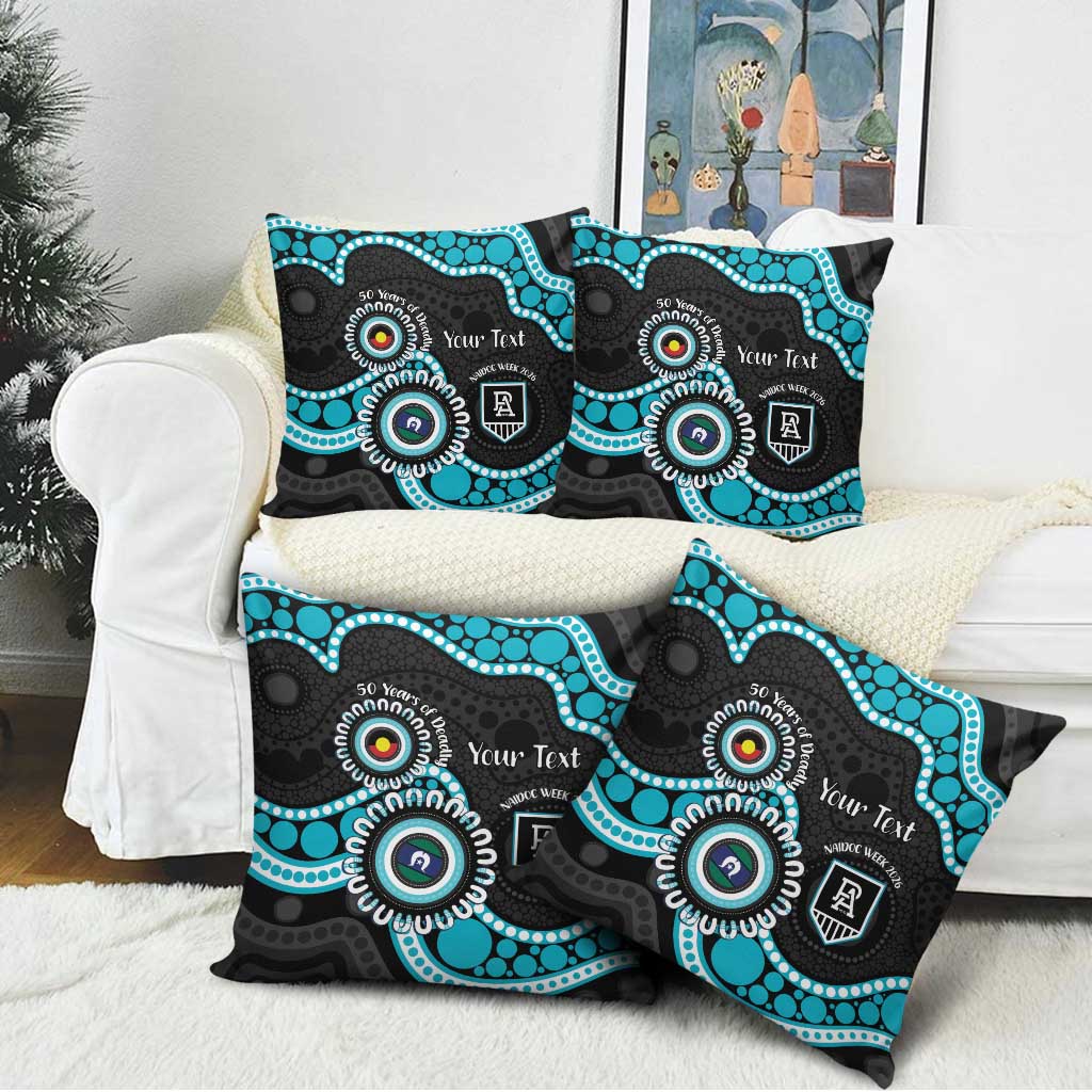 Port Adelaide NAIDOC 2026 Personalised Pillow Cover 50 Years of Deadly Aboriginal Art
