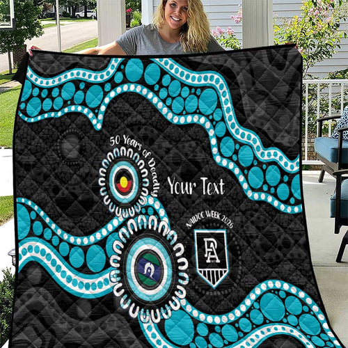 Port Adelaide NAIDOC 2026 Personalised Quilt 50 Years of Deadly Aboriginal Art