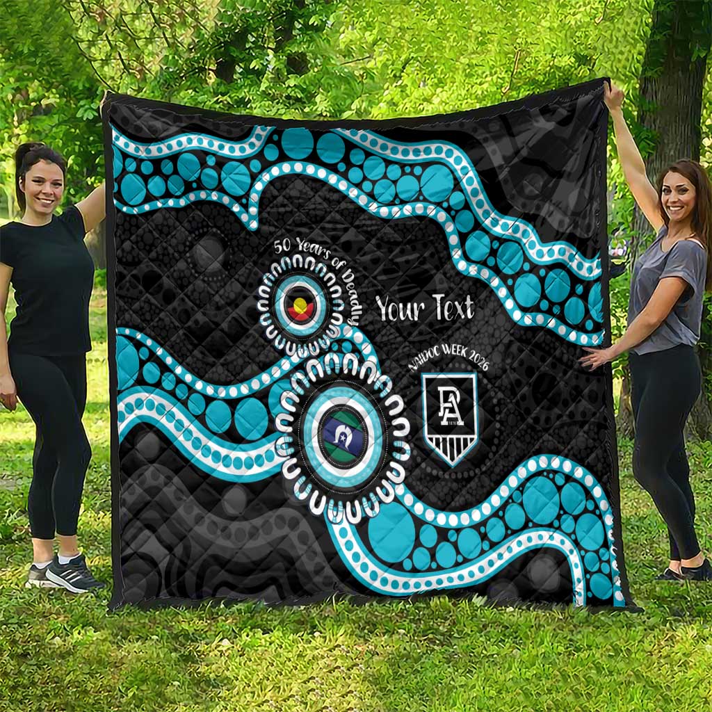 Port Adelaide NAIDOC 2026 Personalised Quilt 50 Years of Deadly Aboriginal Art