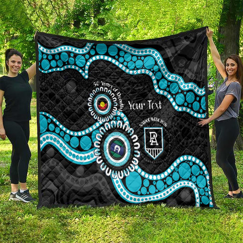 Port Adelaide NAIDOC 2026 Personalised Quilt 50 Years of Deadly Aboriginal Art