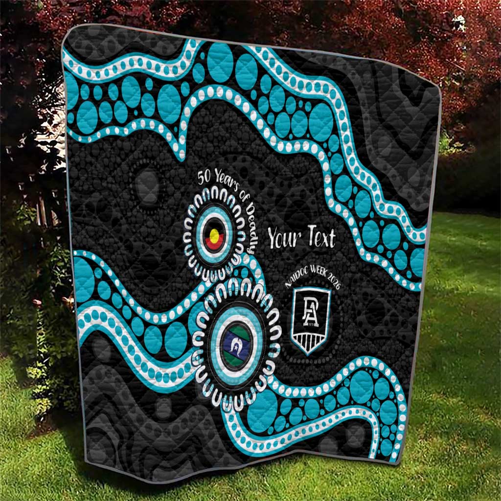 Port Adelaide NAIDOC 2026 Personalised Quilt 50 Years of Deadly Aboriginal Art