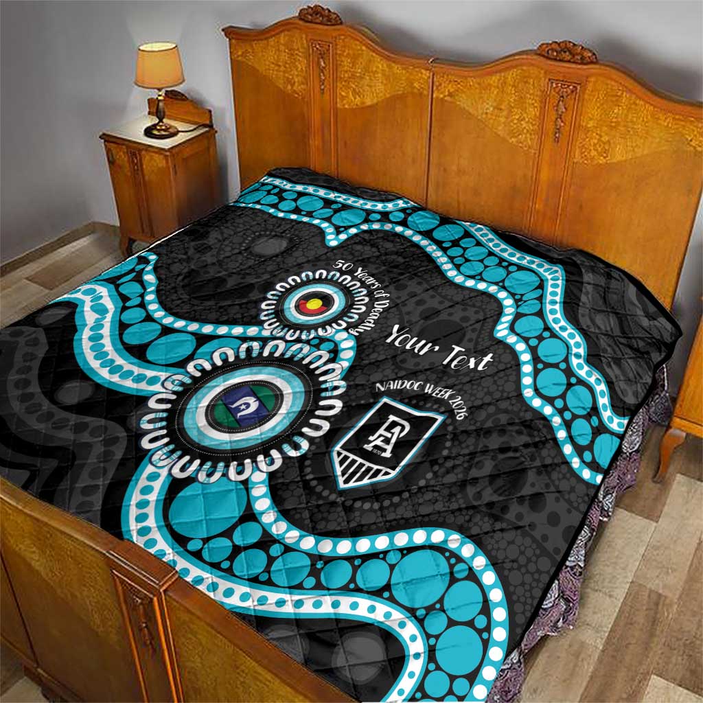 Port Adelaide NAIDOC 2026 Personalised Quilt 50 Years of Deadly Aboriginal Art