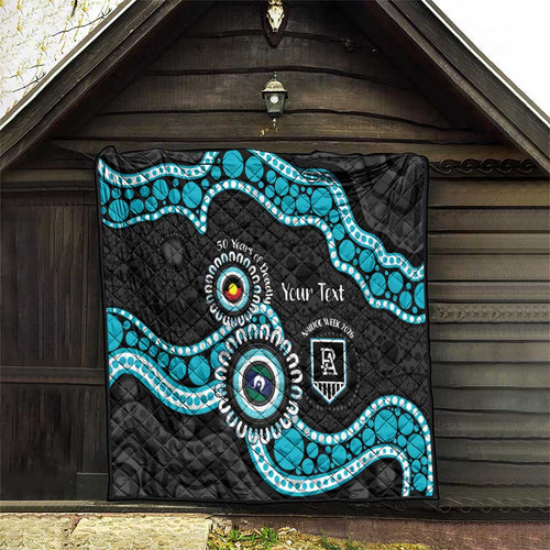 Port Adelaide NAIDOC 2026 Personalised Quilt 50 Years of Deadly Aboriginal Art