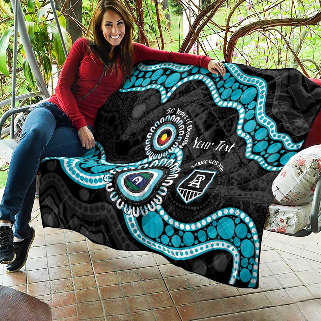 Port Adelaide NAIDOC 2026 Personalised Quilt 50 Years of Deadly Aboriginal Art