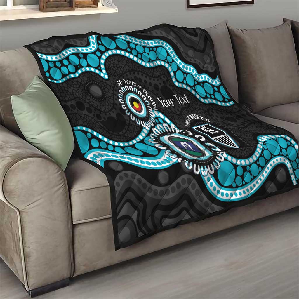 Port Adelaide NAIDOC 2026 Personalised Quilt 50 Years of Deadly Aboriginal Art