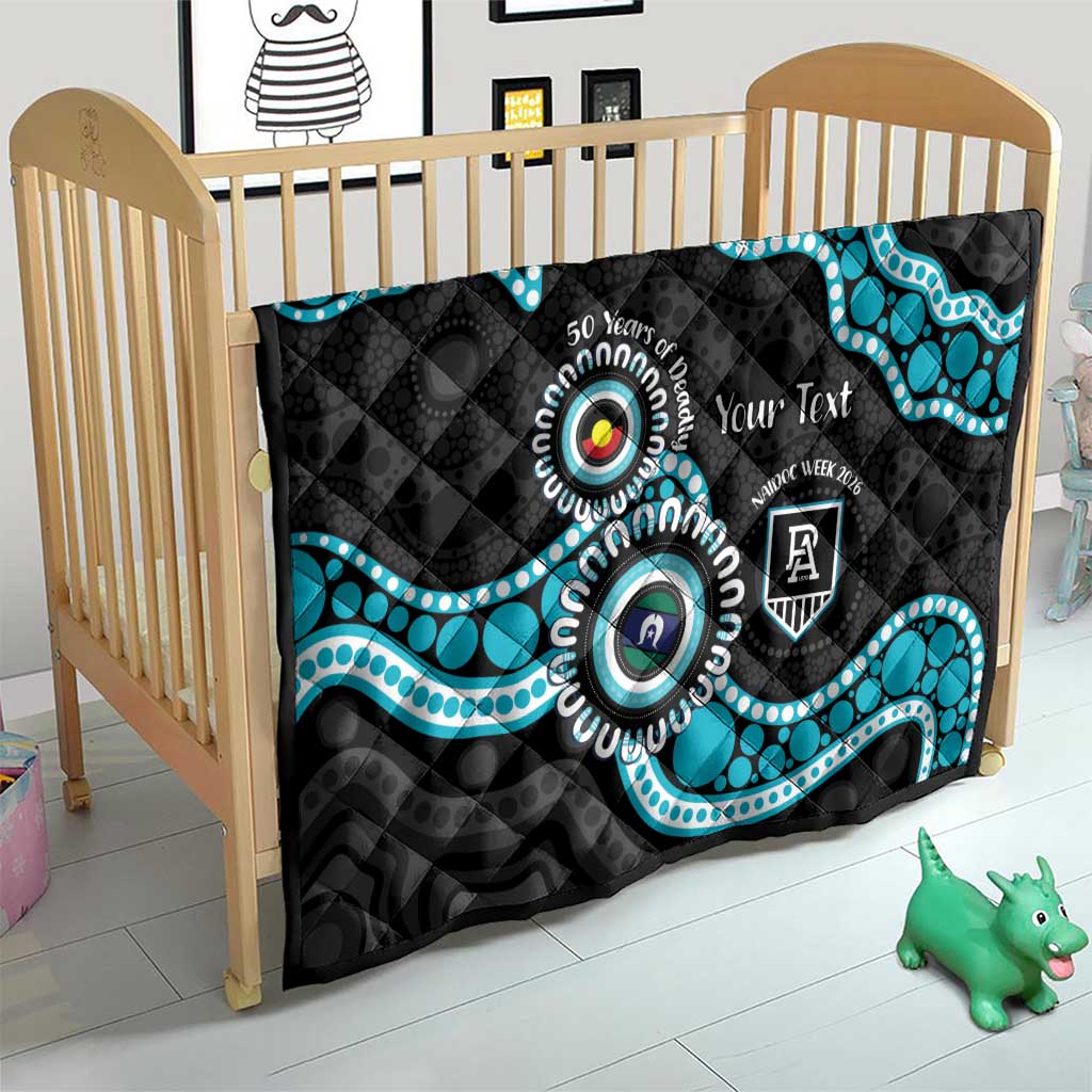 Port Adelaide NAIDOC 2026 Personalised Quilt 50 Years of Deadly Aboriginal Art