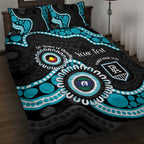 Port Adelaide NAIDOC 2026 Personalised Quilt Bed Set 50 Years of Deadly Aboriginal Art