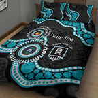 Port Adelaide NAIDOC 2026 Personalised Quilt Bed Set 50 Years of Deadly Aboriginal Art