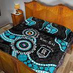 Port Adelaide NAIDOC 2026 Personalised Quilt Bed Set 50 Years of Deadly Aboriginal Art