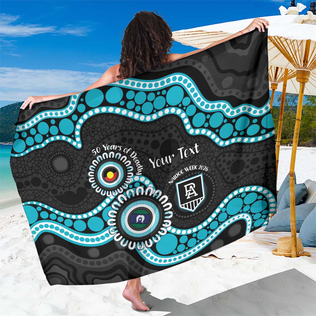 Port Adelaide NAIDOC 2026 Personalised Sarong 50 Years of Deadly Aboriginal Art