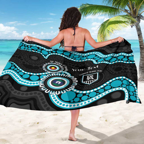 Port Adelaide NAIDOC 2026 Personalised Sarong 50 Years of Deadly Aboriginal Art