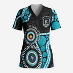 Port Adelaide NAIDOC 2026 Personalised Scrub Top 50 Years of Deadly Aboriginal Art