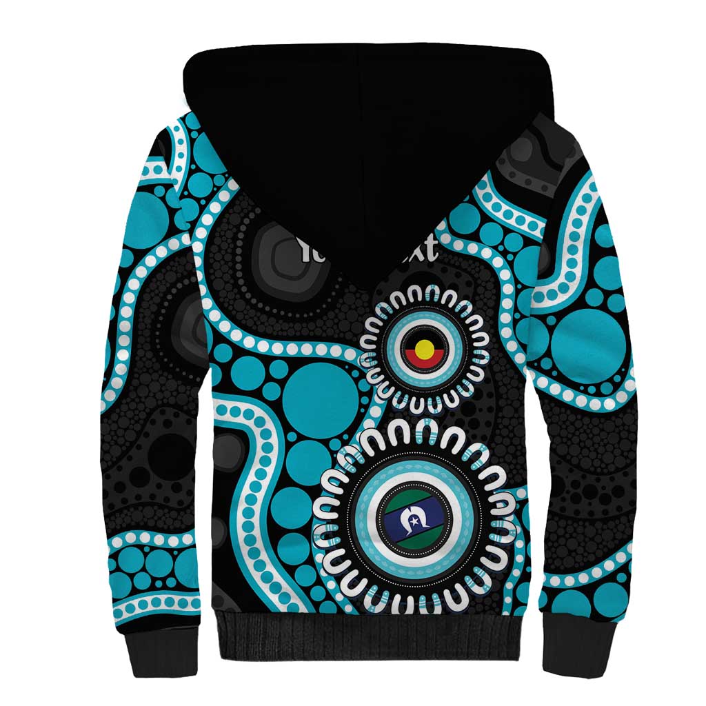 Port Adelaide NAIDOC 2026 Personalised Sherpa Hoodie 50 Years of Deadly Aboriginal Art