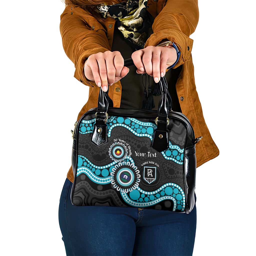 Port Adelaide NAIDOC 2026 Personalised Shoulder Handbag 50 Years of Deadly Aboriginal Art