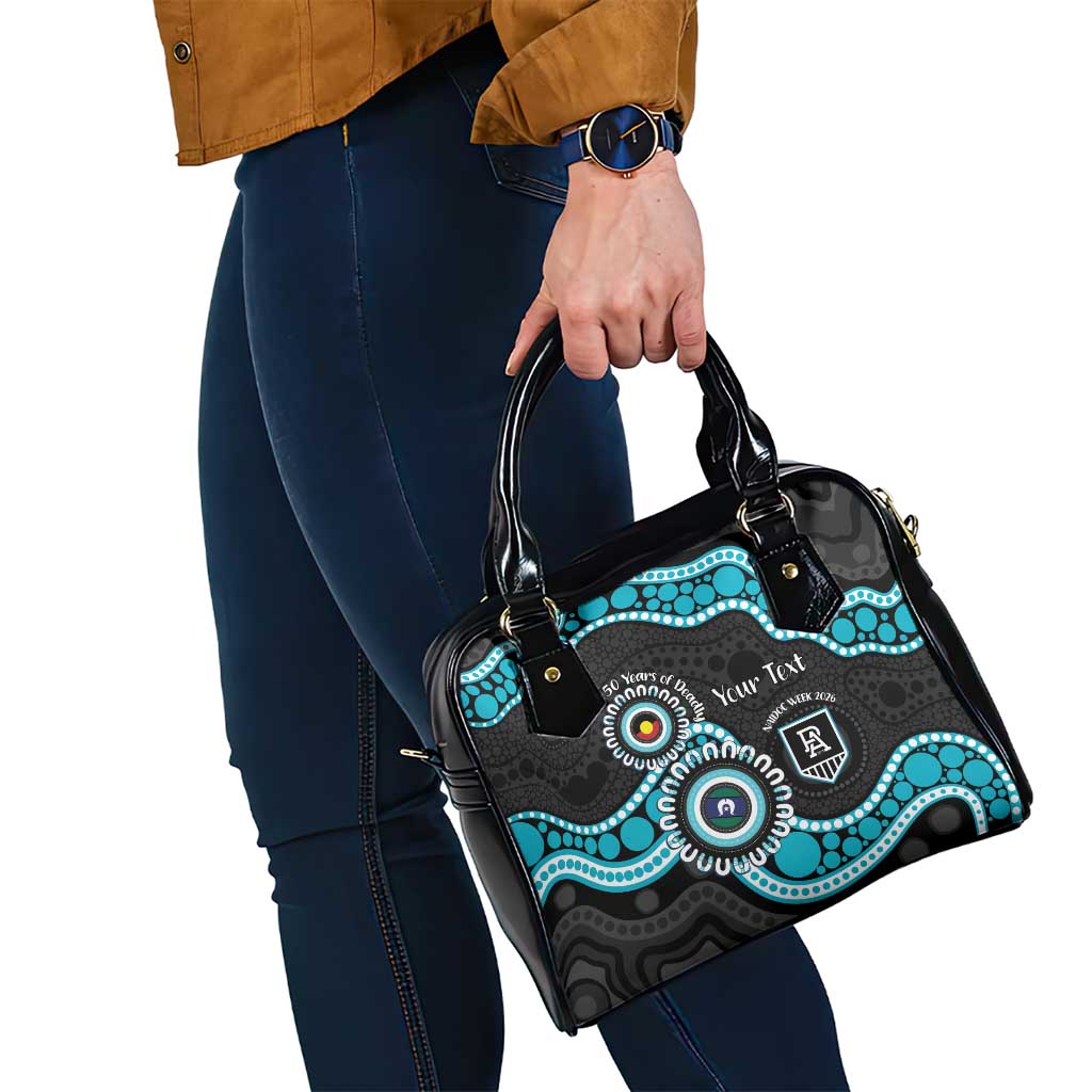 Port Adelaide NAIDOC 2026 Personalised Shoulder Handbag 50 Years of Deadly Aboriginal Art