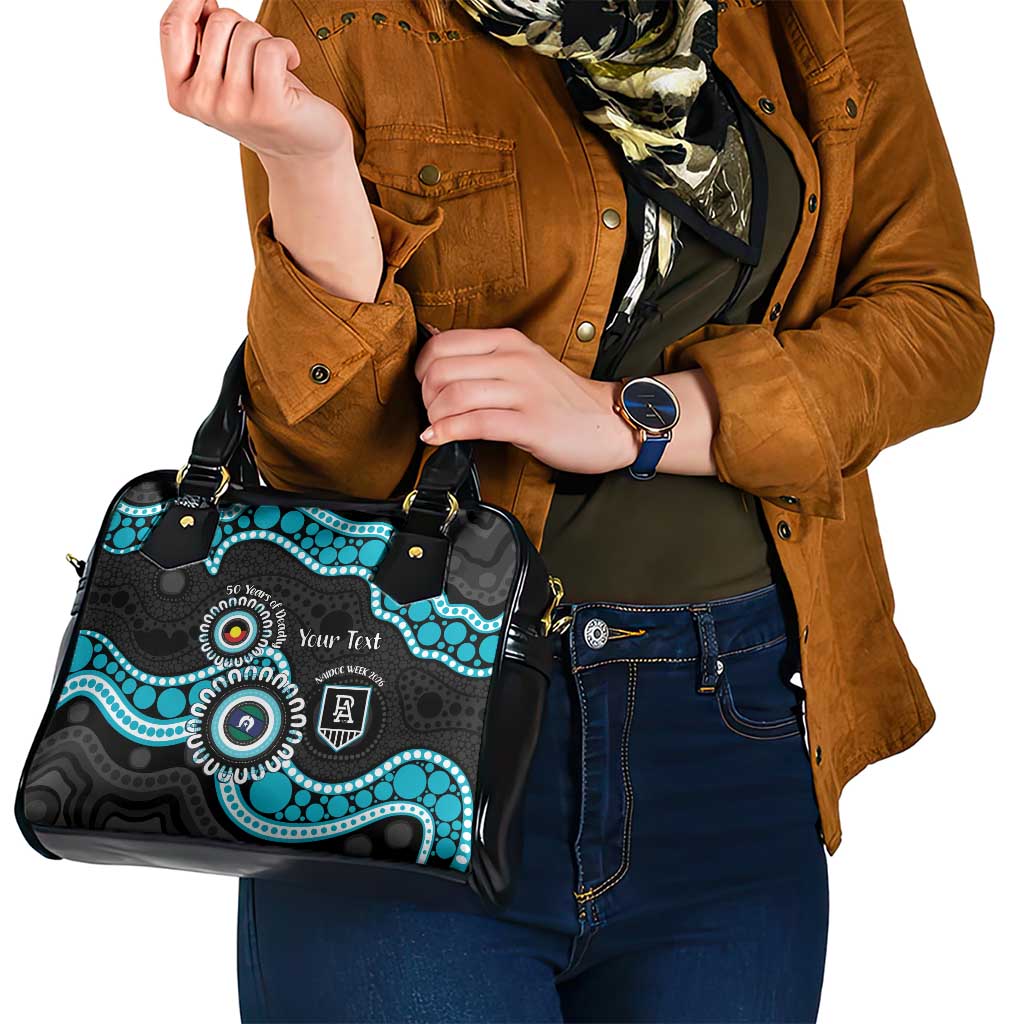 Port Adelaide NAIDOC 2026 Personalised Shoulder Handbag 50 Years of Deadly Aboriginal Art