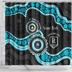 Port Adelaide NAIDOC 2026 Personalised Shower Curtain 50 Years of Deadly Aboriginal Art