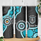 Port Adelaide NAIDOC 2026 Personalised Skinny Tumbler 50 Years of Deadly Aboriginal Art