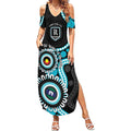 Port Adelaide NAIDOC 2026 Personalised Summer Maxi Dress 50 Years of Deadly Aboriginal Art