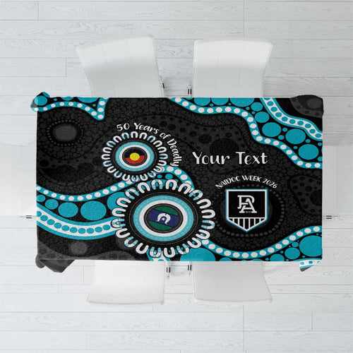Port Adelaide NAIDOC 2026 Personalised Tablecloth 50 Years of Deadly Aboriginal Art