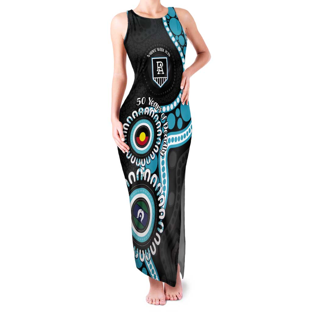 Port Adelaide NAIDOC 2026 Personalised Tank Maxi Dress 50 Years of Deadly Aboriginal Art