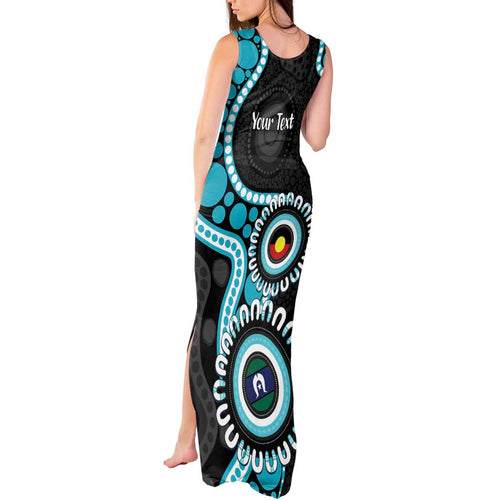 Port Adelaide NAIDOC 2026 Personalised Tank Maxi Dress 50 Years of Deadly Aboriginal Art