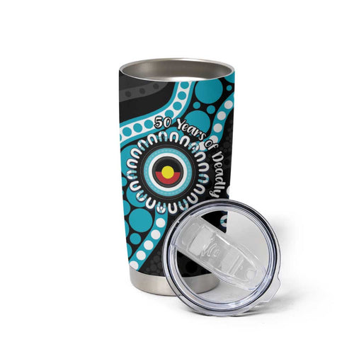 Port Adelaide NAIDOC 2026 Personalised Tumbler Cup 50 Years of Deadly Aboriginal Art